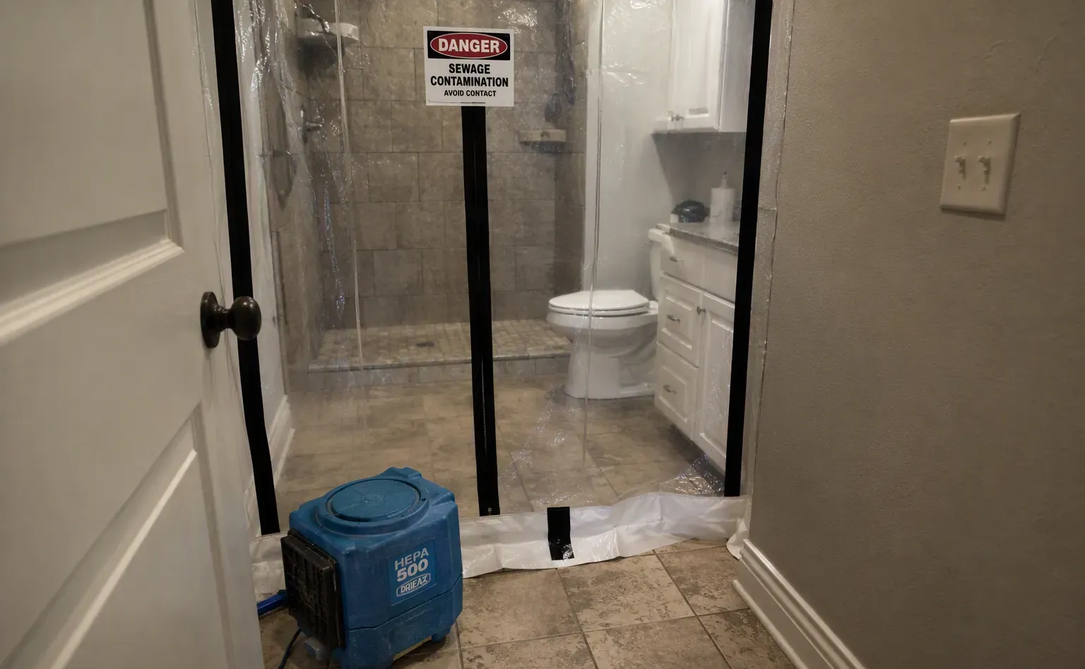 Sewage cleanup and water extraction in a Alexandria property